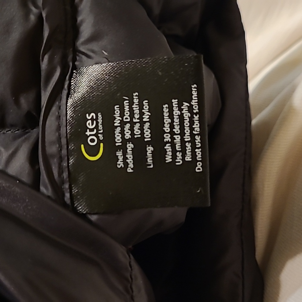 COTES OF LONDON black down puffer crop jacket - Picture 6 of 7
